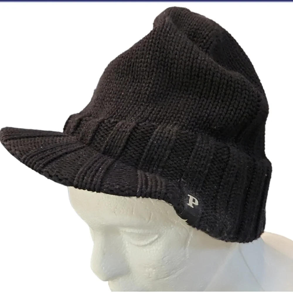𝅺knit Slouch Beanie Newsboy Billed Hat